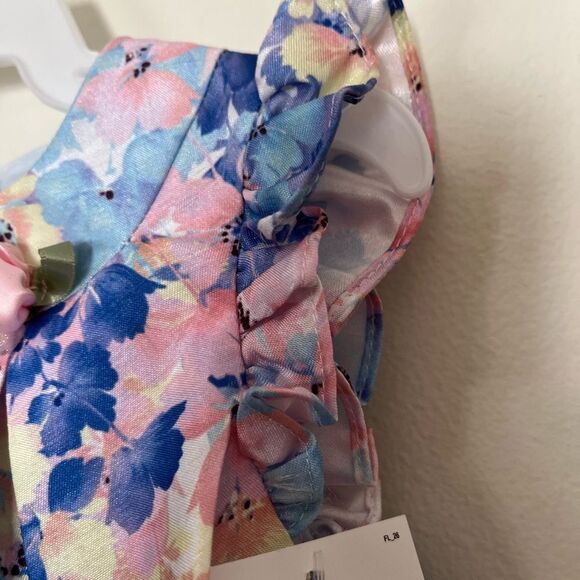 Bonnie Baby pastel blue, pink, gauze lining 2 pc dress set, brand new, - Picture 6 of 12